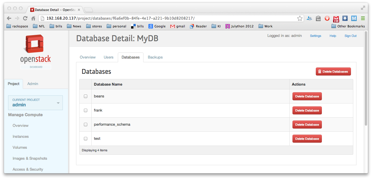 Database Details - Databases